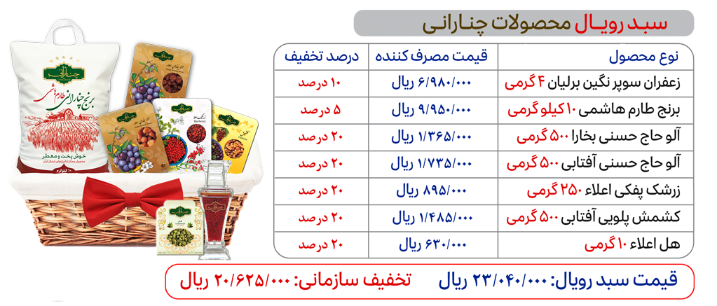 سبد رویال محصولات چنارانی